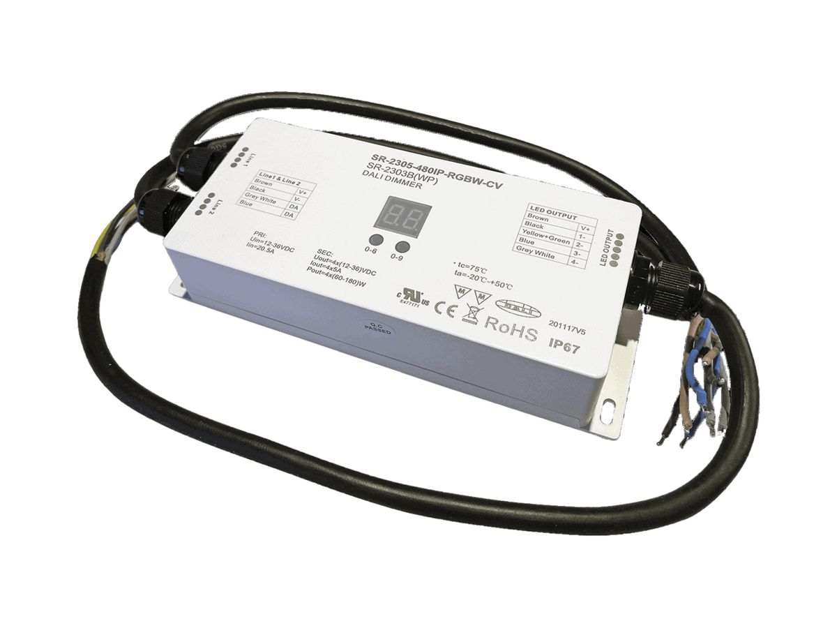 LED-Betriebsgerät SUNRICHER SR-2305 0…720W OUT:12…36V 0…20000mA 0/1-10V/DALI