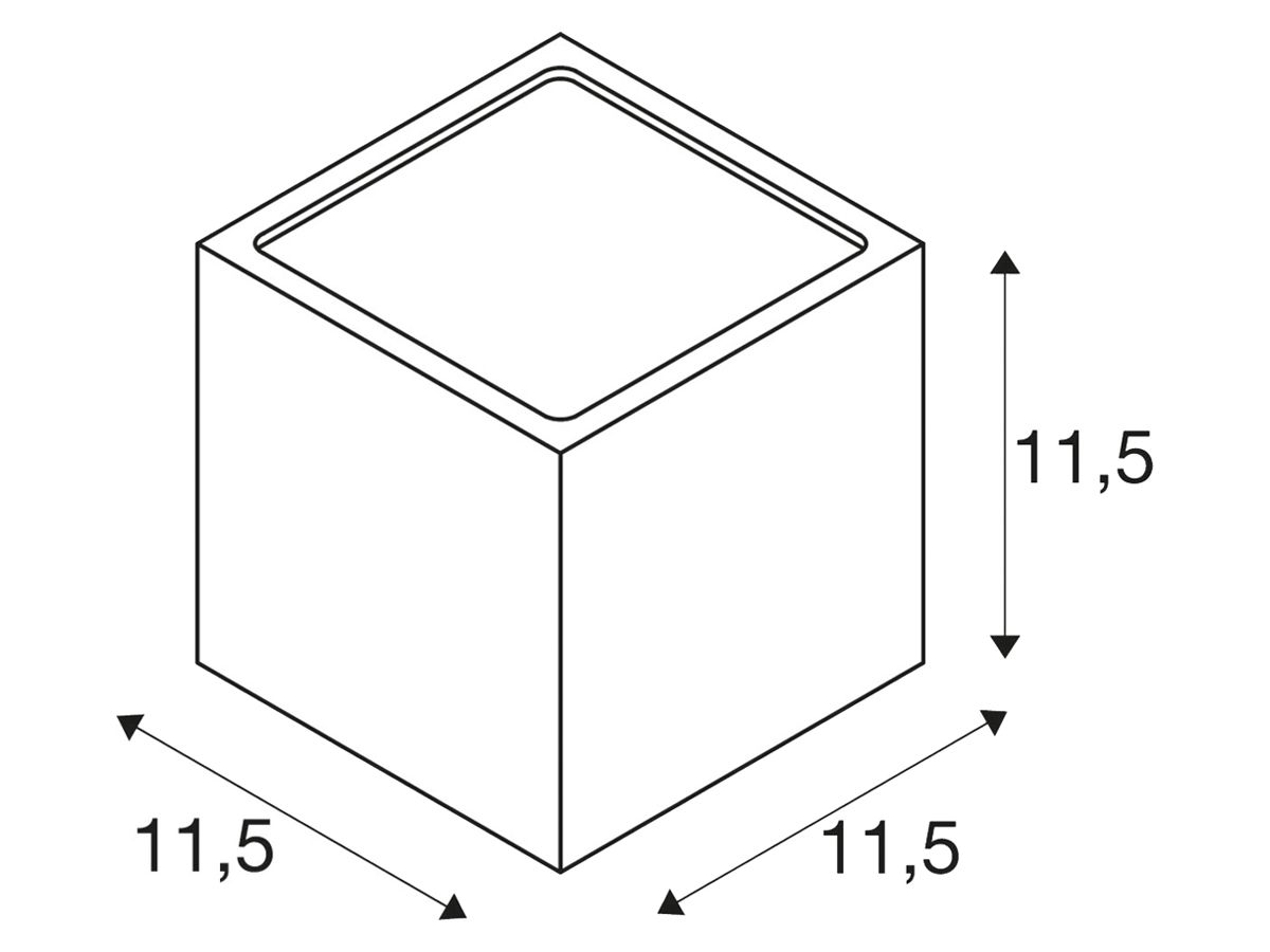 Wandleuchte SLV SITRA CUBE, 2×GX53 9W IP44 anthrazit