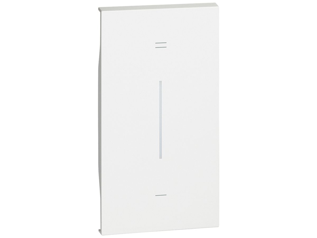 Tastenabdeckung Living Now 2 Module für Tasten MyHOME bel.m.Aufdruck +/- weiss