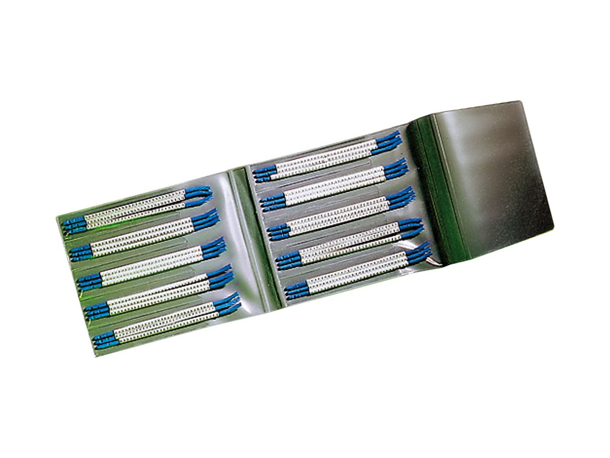 Schnapptüllen-Set Plica STD, für 0.75…1mm² Ø1.9…2.65mm Aufdruck: '0…9', weiss