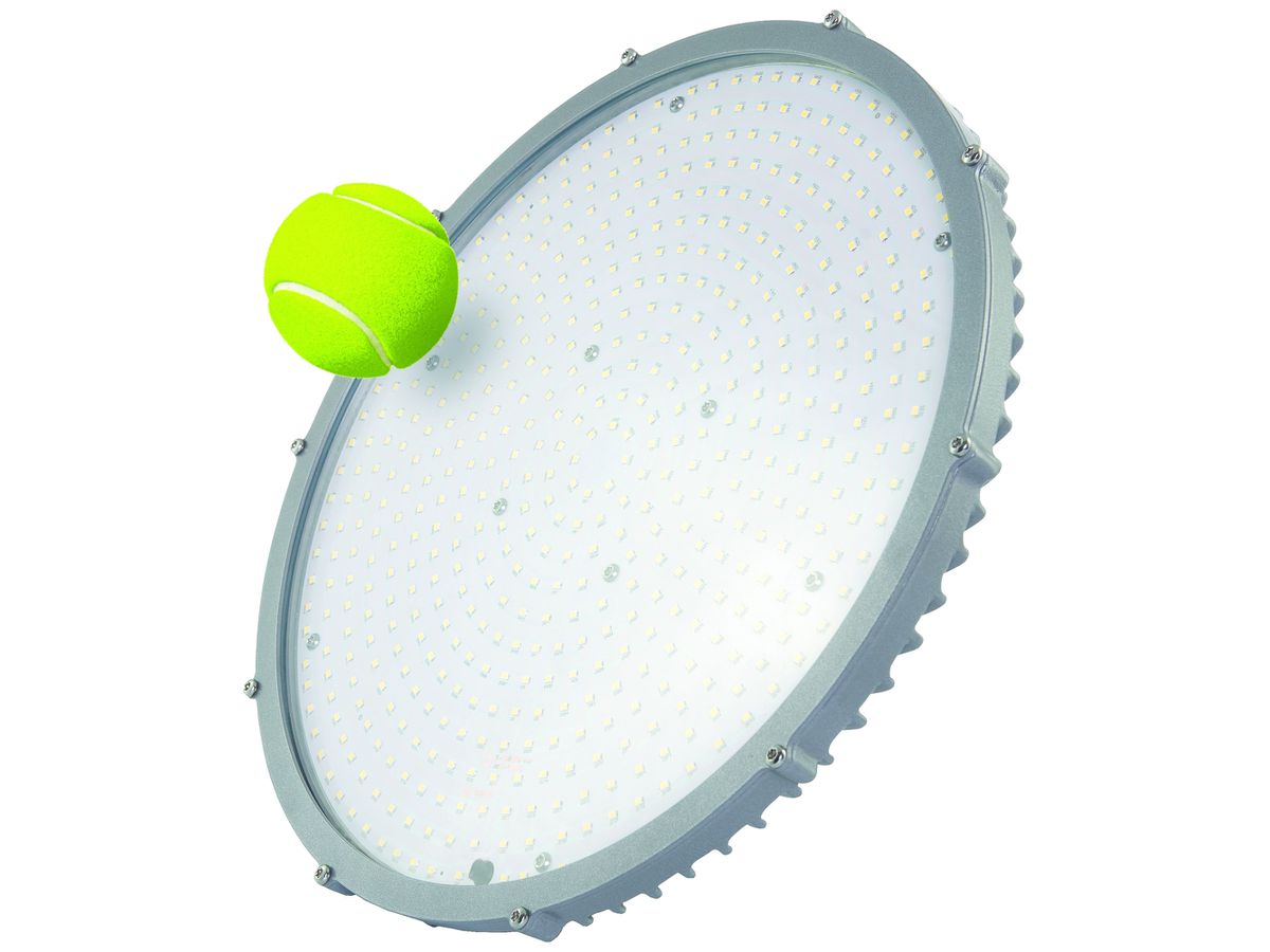 LED-Strahler DOTLUX LIGHTSHOWERevo-ball 110W, 5000K, Ø370×130mm, dimmbar DALI