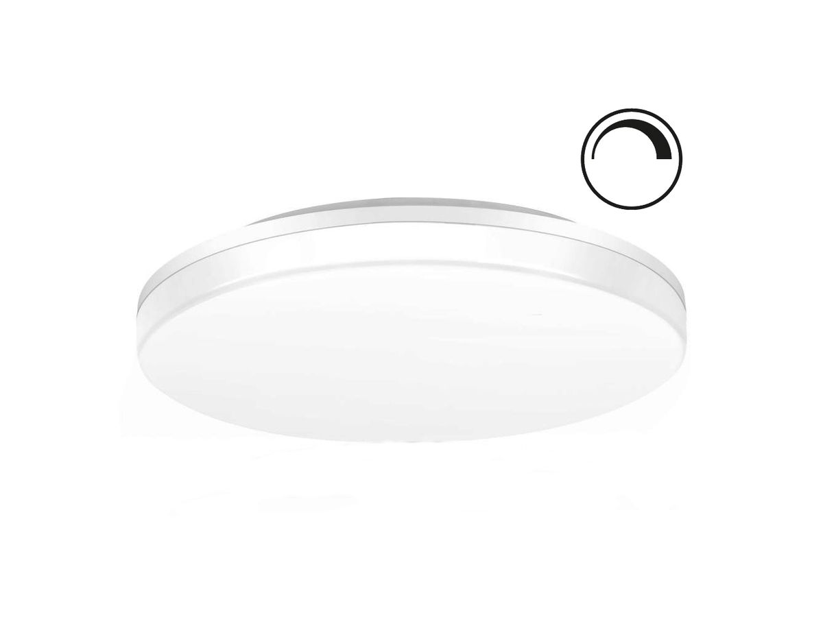 LED Decken/Wandleuchte ELGH IP54 dimmbar - 25W/3000-4000-6000K/D:330mm H:48mm