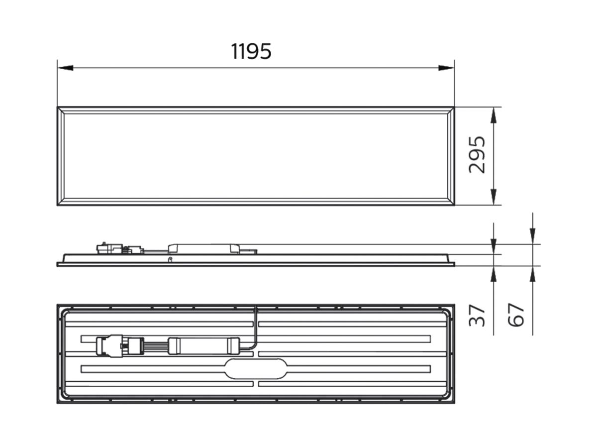 LED-Panelleuchte Philips RC132V OC 28.5W 3600lm 4000K DALI 0.3×1.2m weiss