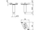 Befestigungsklammer Sylvania Lytespan H 36×34×6.1mm Stahl weiss