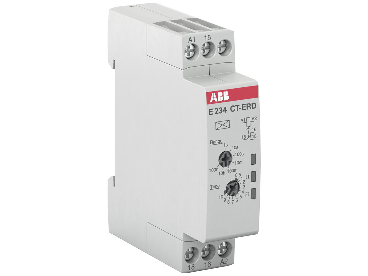 REG-Zeitrelais ABB CT-ERD.12, 24…240VAC/24…48VDC, 0.05s…100h, 1W 6A/250VAC