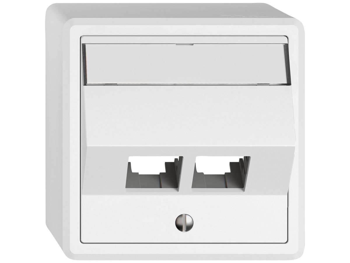 AP-Montageset EDIZIO.liv EASYNET S-One SNAPFIX® schräg 2×RJ45 ws