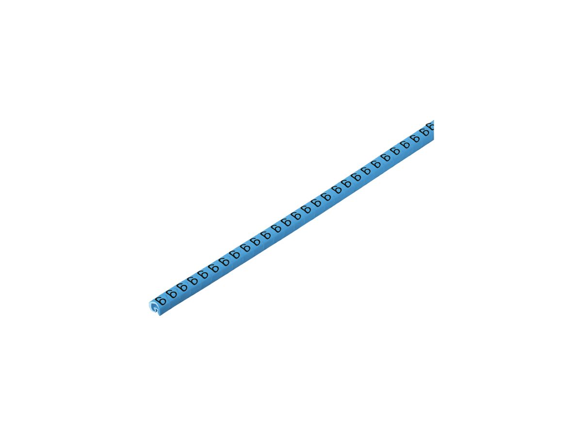 Leitermarkierer Weidmüller CLI C CD für Ø1…3mm 3×3.4mm Aufdruck: 6, blau