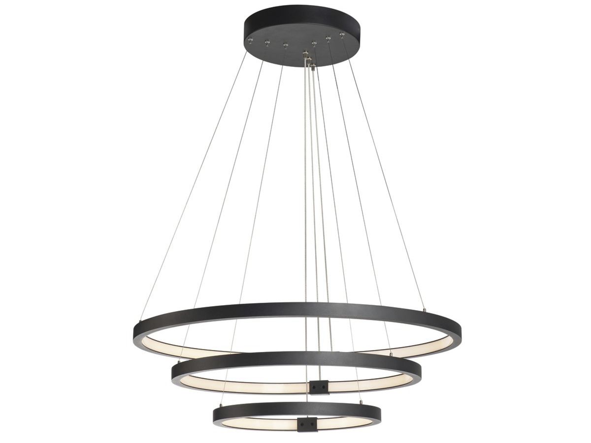LED-Pendelleuchte SLV ONE TRIPLE DALI 65W 4200lm 3000/4000K Ø800×30mm schwarz
