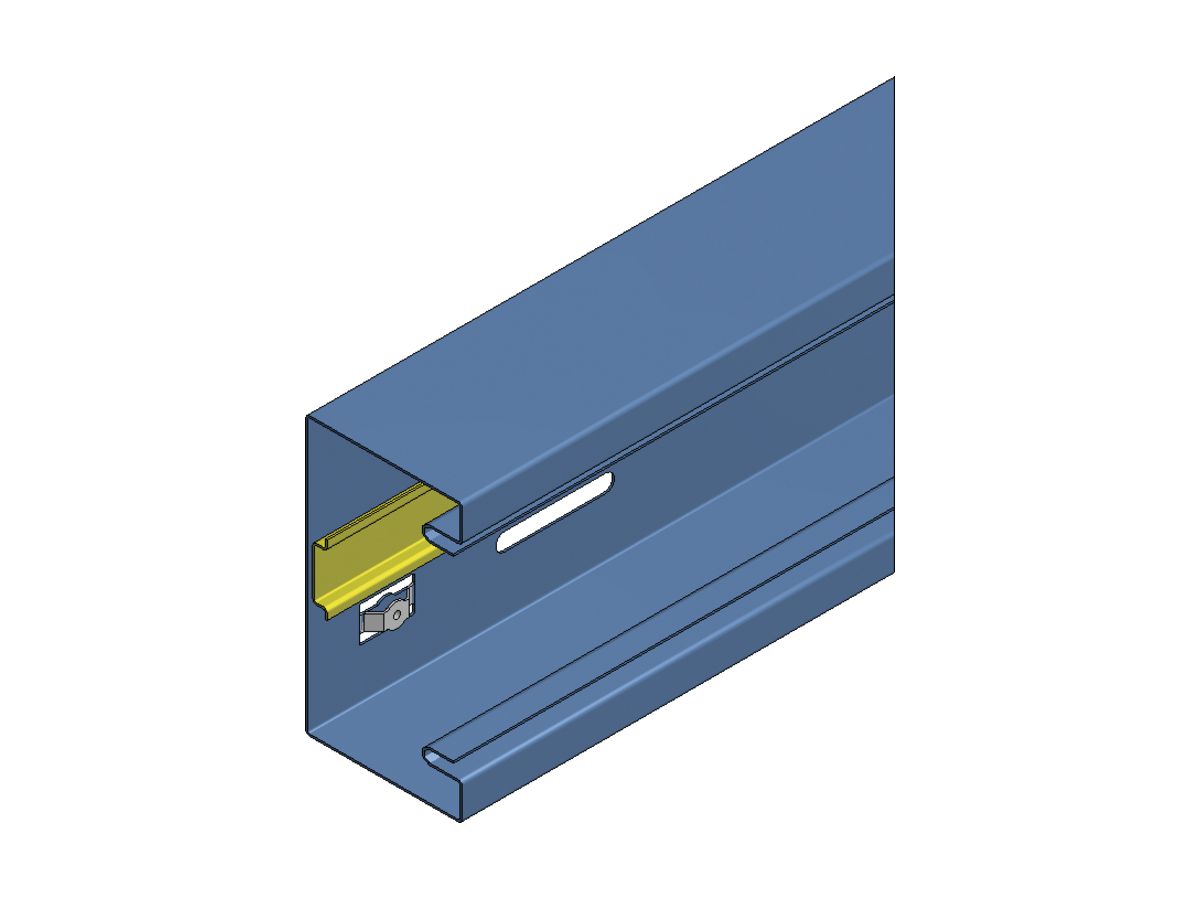 Brüstungskanalunterteil Woertz BRK 140×79mm Al reinweiss L=2m