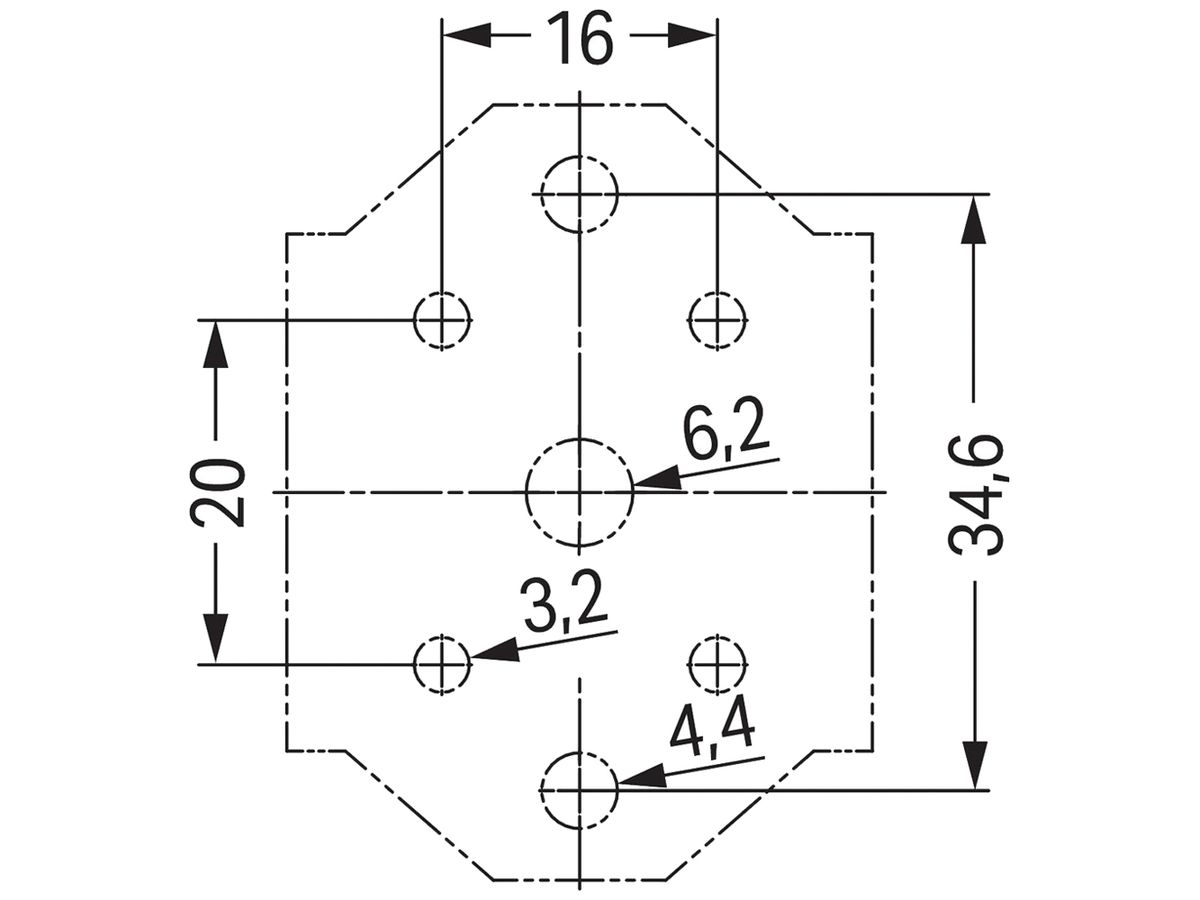 Montageplatte WAGO für Verteiler weiss