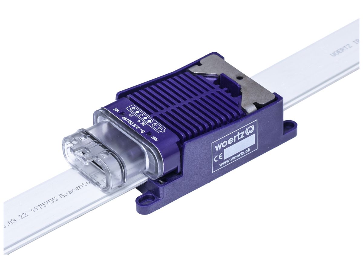 Schnellanschlussdose Woertz für Flachkabel DALI 5×2.5+2×1.5mm² IP68 L2 3P C1