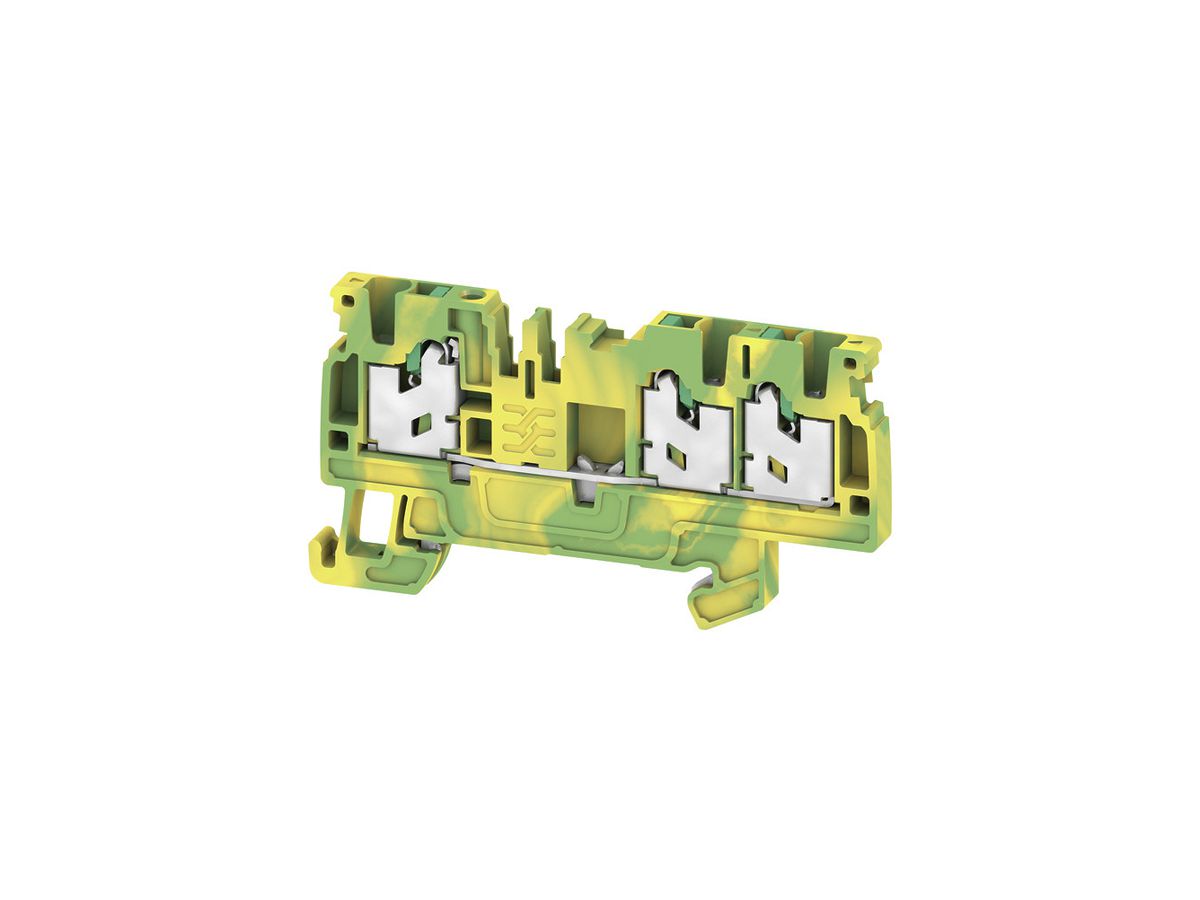 Schutzleiter-Reihenklemme Weidmüller S3C 2.5 PE SNAP IN 2.5mm² grün-gelb