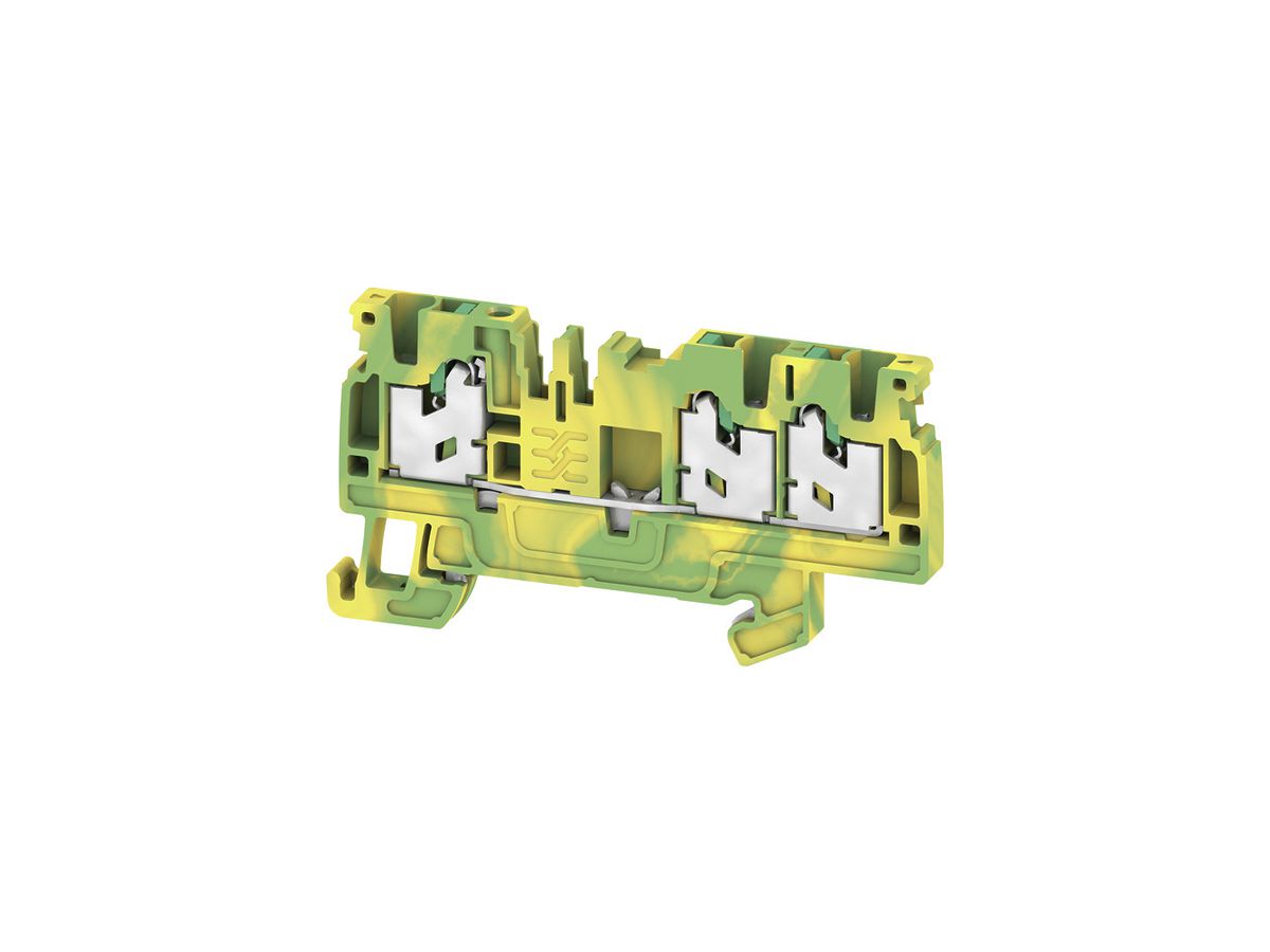 Schutzleiter-Reihenklemme Weidmüller S3C 2.5 PE SNAP IN 2.5mm² grün/gelb
