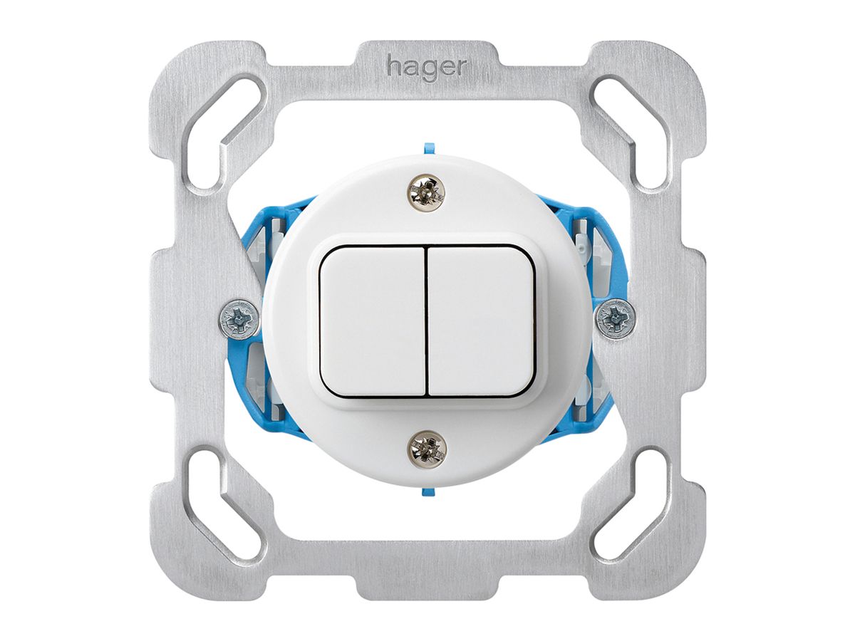 Einsatz zu UP-Schalter basico 3/1L+A-R/1L mit Befestigungsplatte weiss