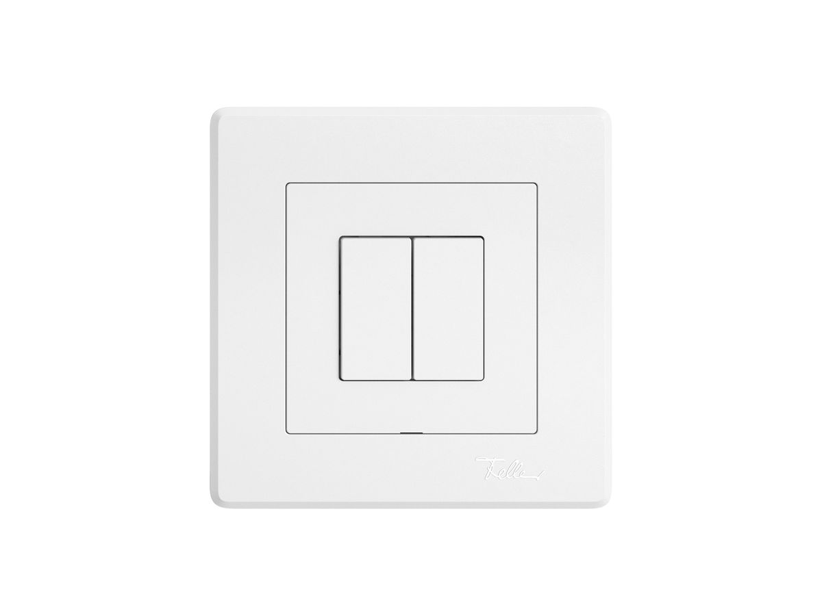 UP-Druckschalter EDIZIO.liv Wiser SNAPFIX® m.Nebenstelle 2T 2B weiss