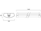 LED-Decken-/Wandleuchte Sylvania Deltawing 56W 7400lm 840 IP44 DIM 1.5m