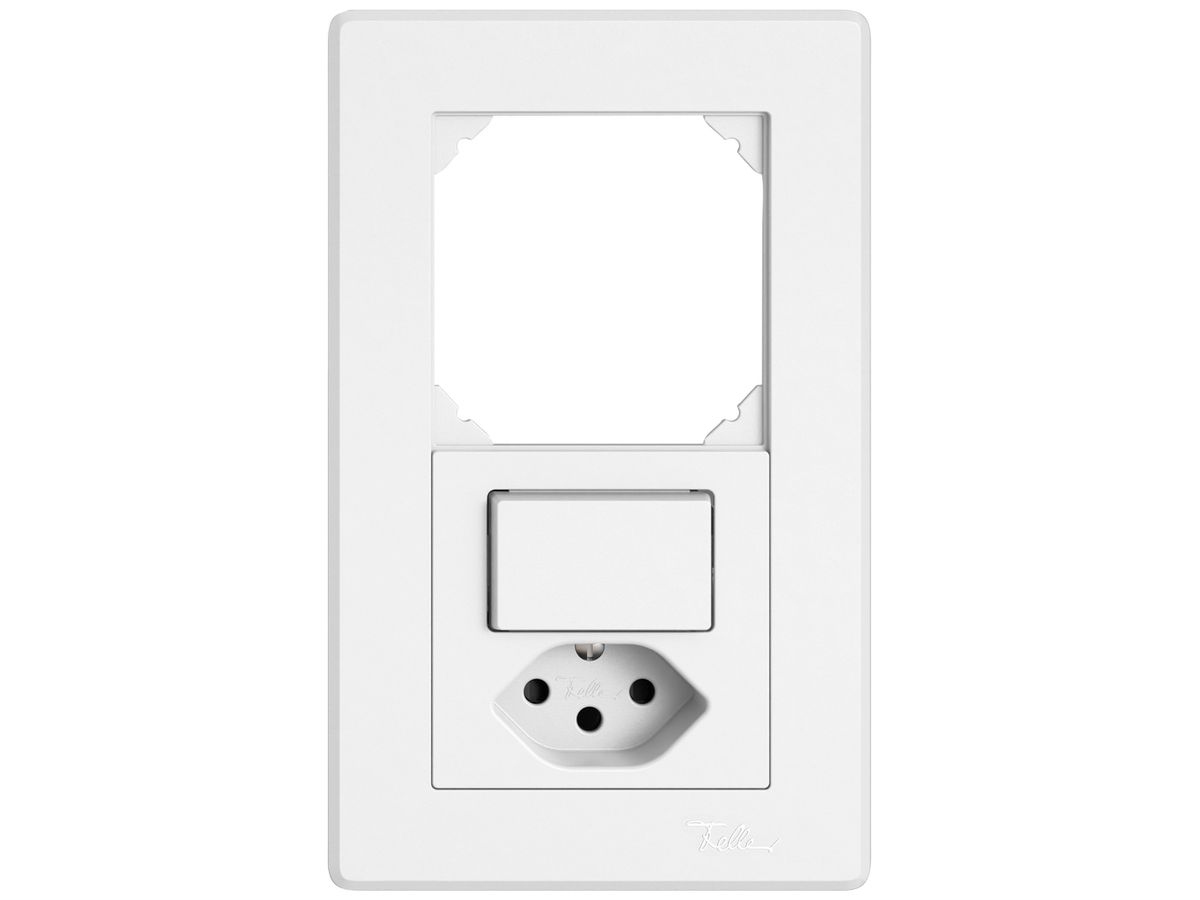 UP-Kombination EDIZIO.liv SNAPFIX® 2×1 156×96mm leer+Schema 3/1L+T13 weiss
