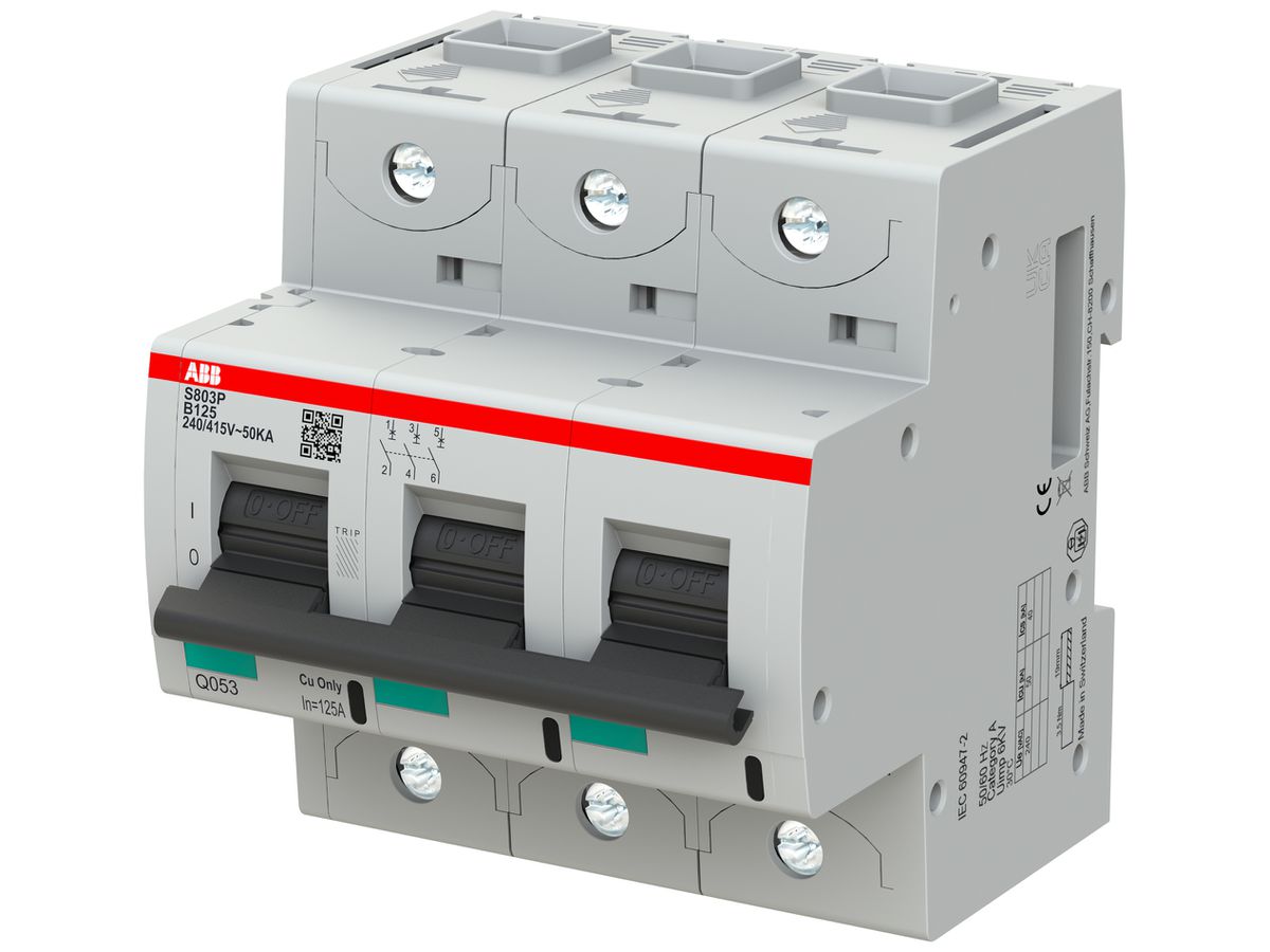 Leitungsschutzschalter ABB S803P-B125 3P 400V B-125A 50kA 5TE
