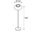 LED-Stehleuchte SLV ADEGAN Solar IP65 4.35W 100lm 2200K DIM braun