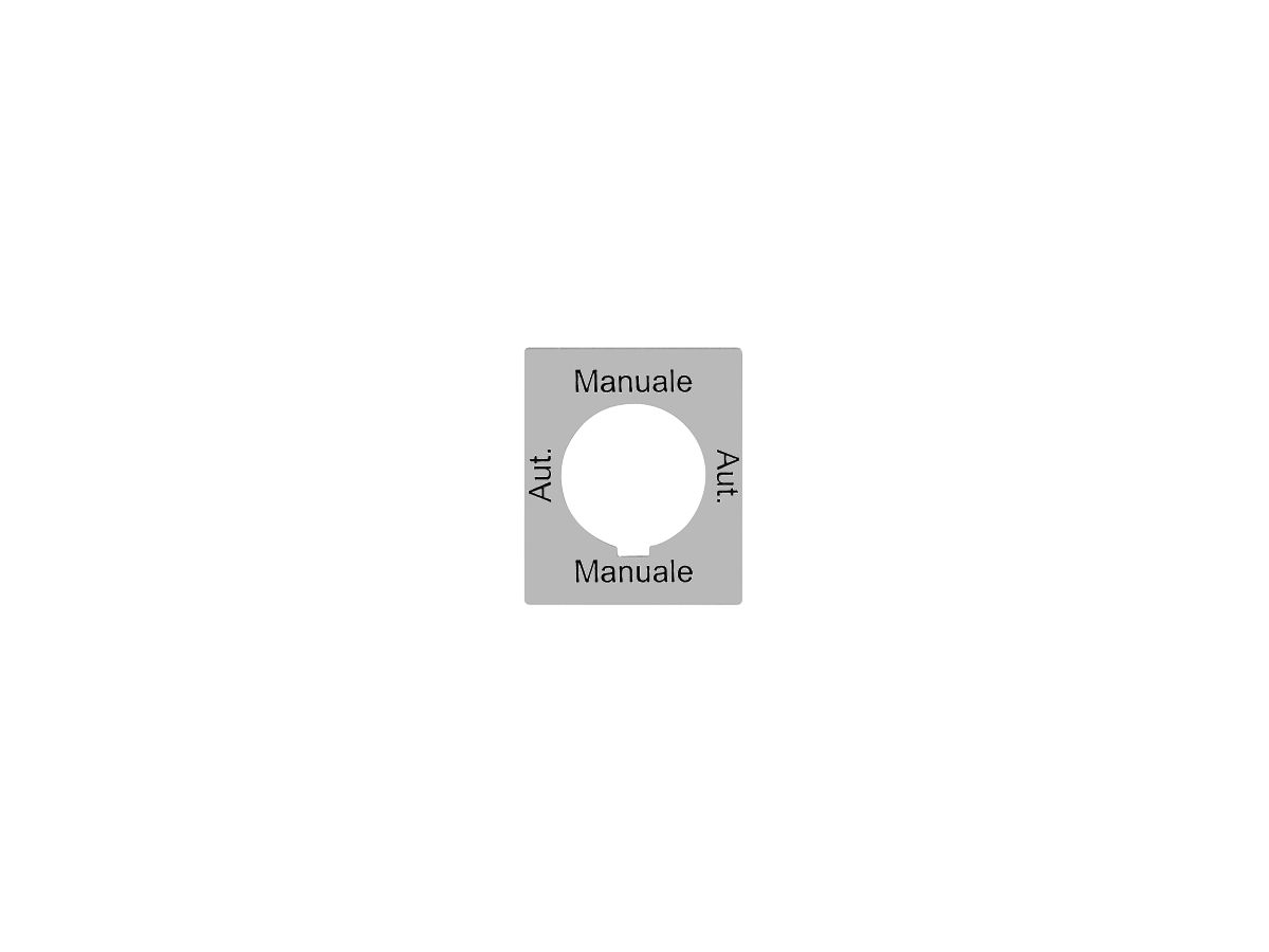 Kennscheibe Aut.-Manuale-Aut.- Manuale für Schlüsselschalter FLF FH