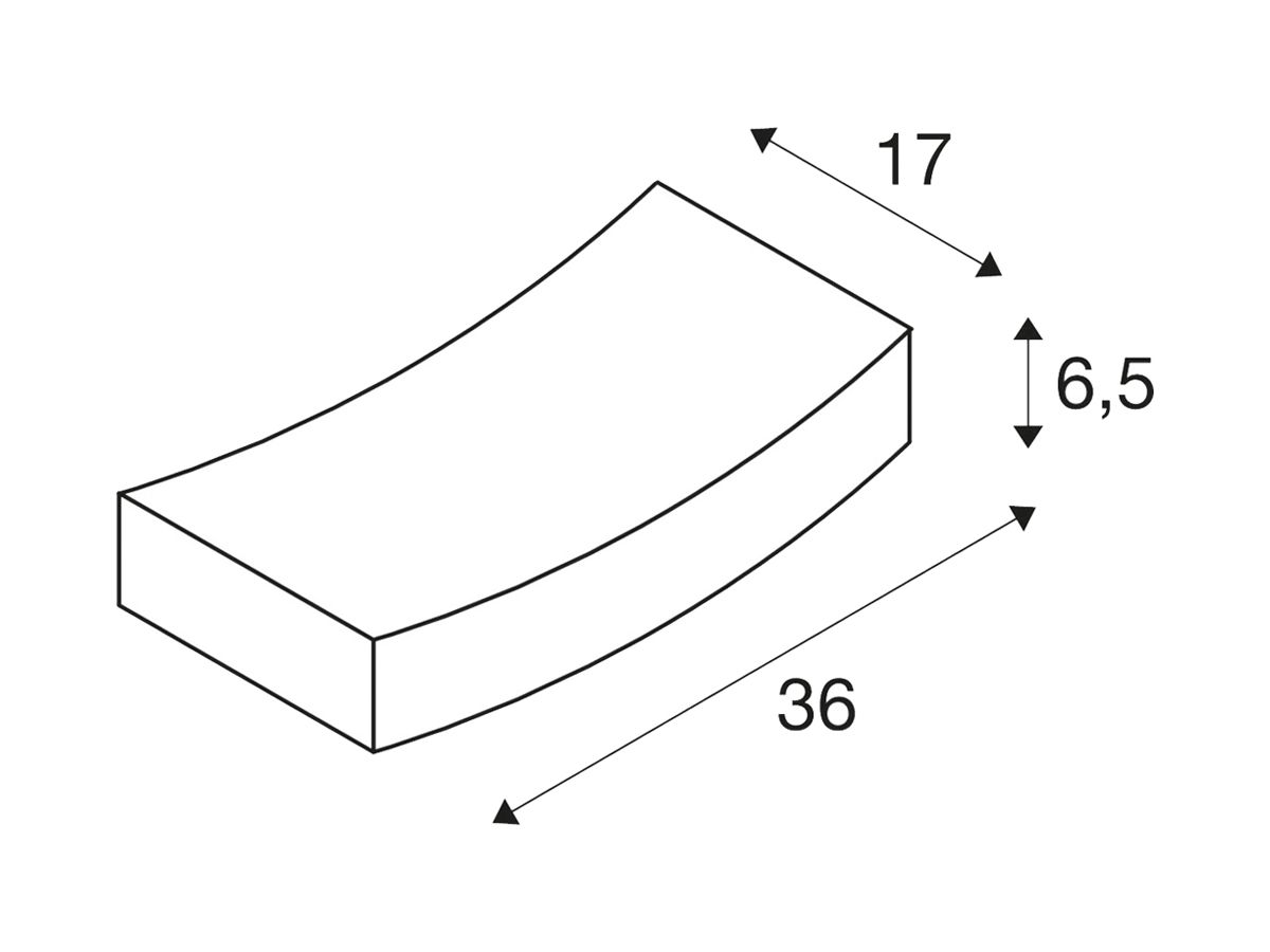 Wandleuchte SLV GL 102 CURVE, R7s 100W Gips IP20 weiss