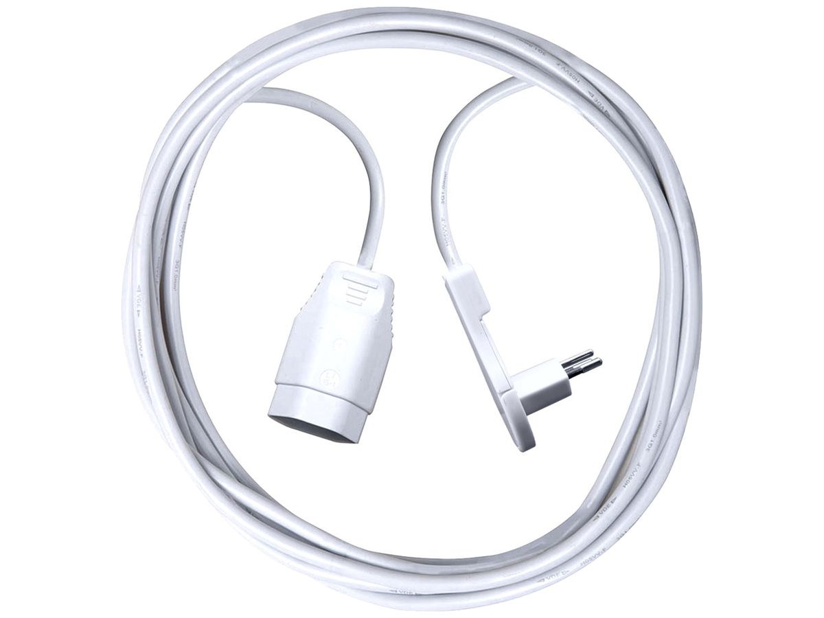 Verlängerungskabel Brennenstuhl PVC 10A 230V 3×1mm² T12/T13 flach 90° 5m ws