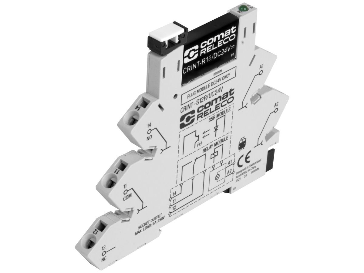 Interfacerelais ComatReleco CRINT-C128R, 24VDC, 1W TRIAC 2A/48…280VAC