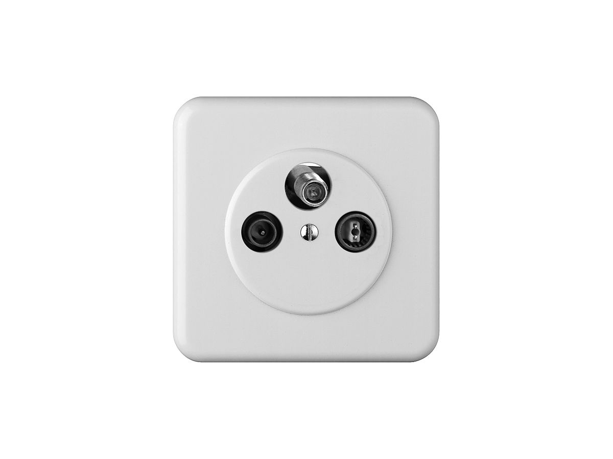 UP-Stichdose SAT/TV/R DB53 weiss FH mit SAT-F-Anschluss