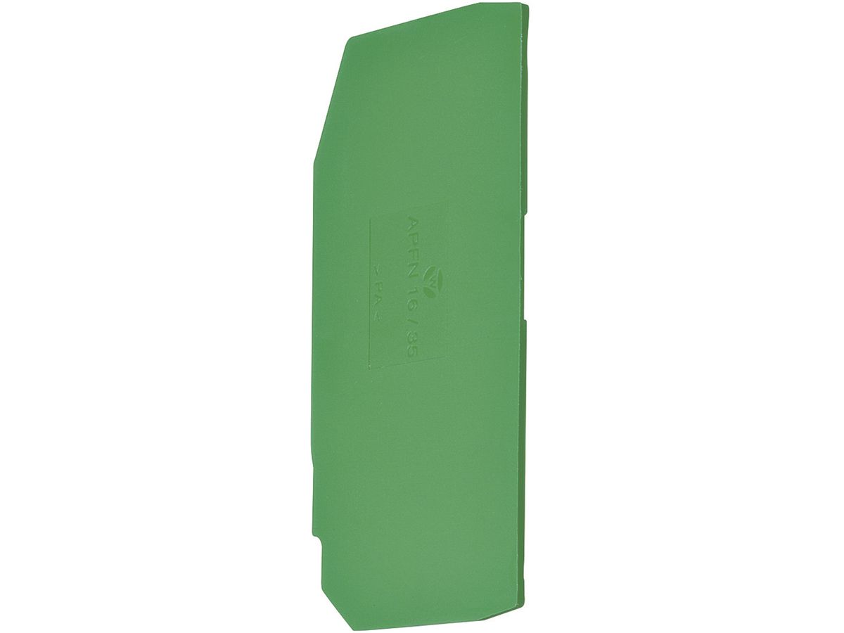 Abschlusswand Hager für KYA16EH2 PE-Klemmen 16mm² grün