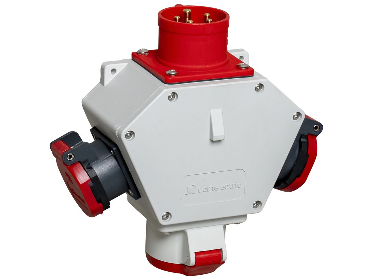 Kreuzverteiler DEM DB34232 2×T25 1×16A Stecker 16A