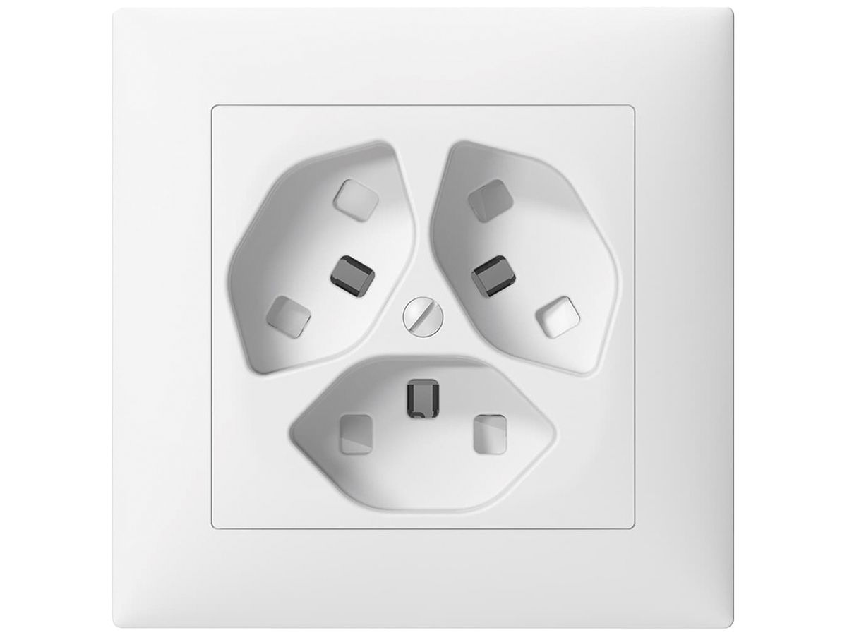 UP-Steckdose SIDUS 3×T23 weiss