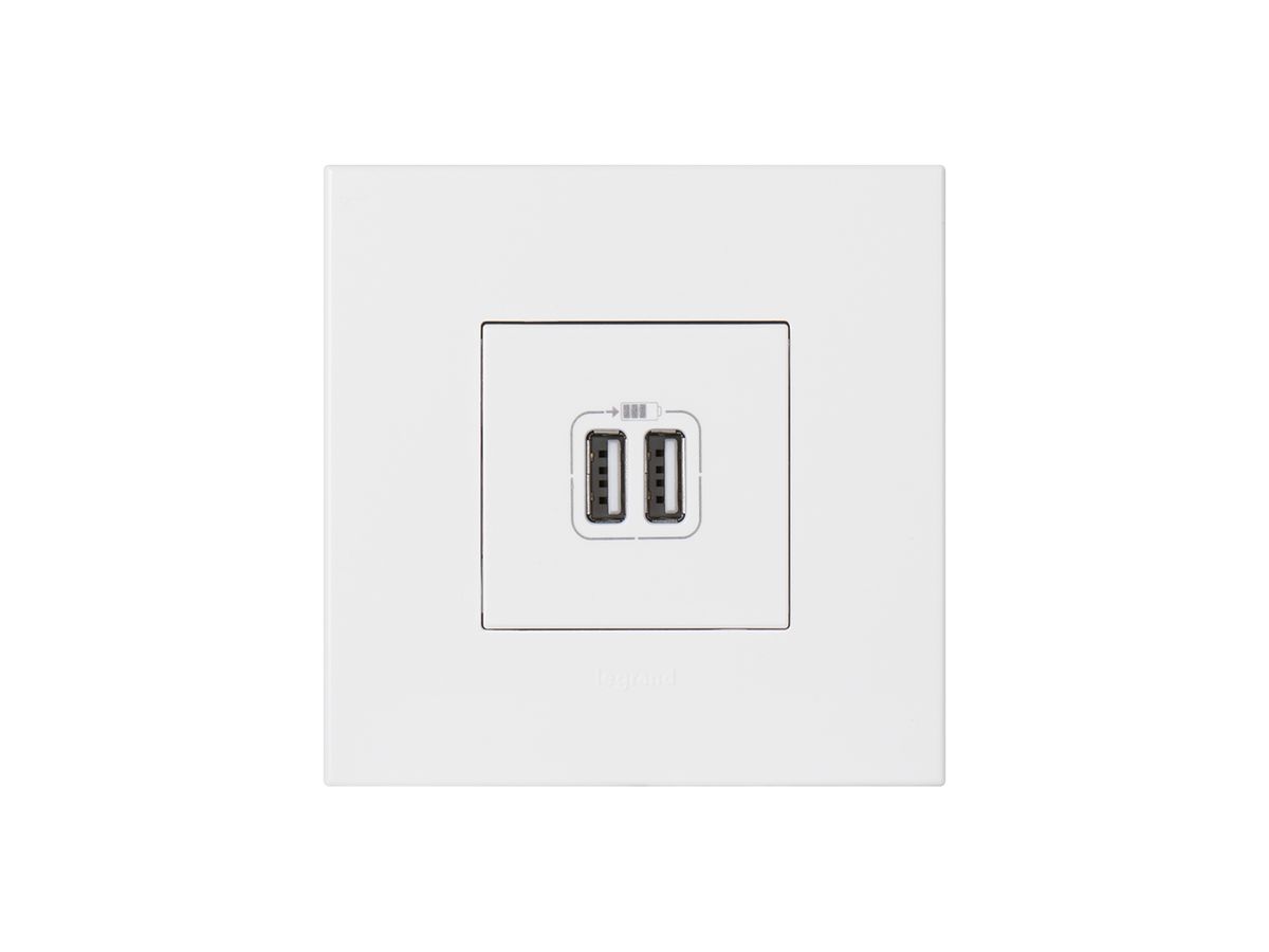 UP-Ladesteckdose USB ATO 2 Module, 2-fach weiss