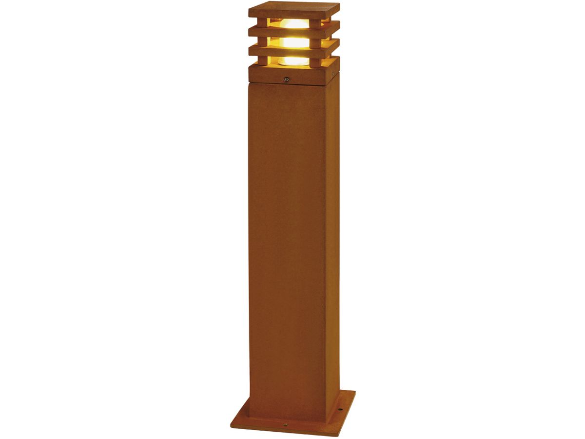 LED-Standleuchte SLV RUSTY 70 SQUARE, 8.6W 430lm 3000K IP55 Eisen gerostet