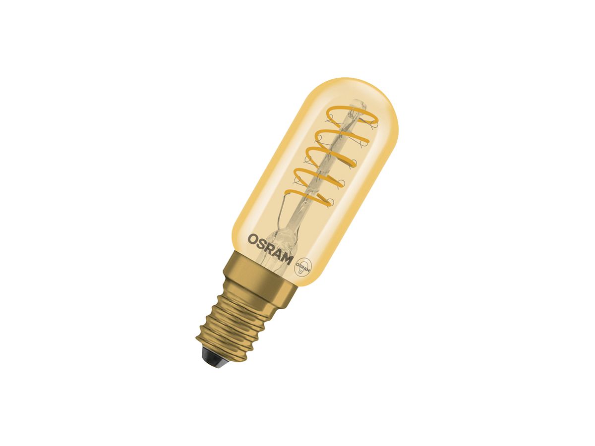 LED-Lampe LEDVANCE Vintage 1906 E14 2.8W 2200K klar/gold 320° DIM Ø25×80mm