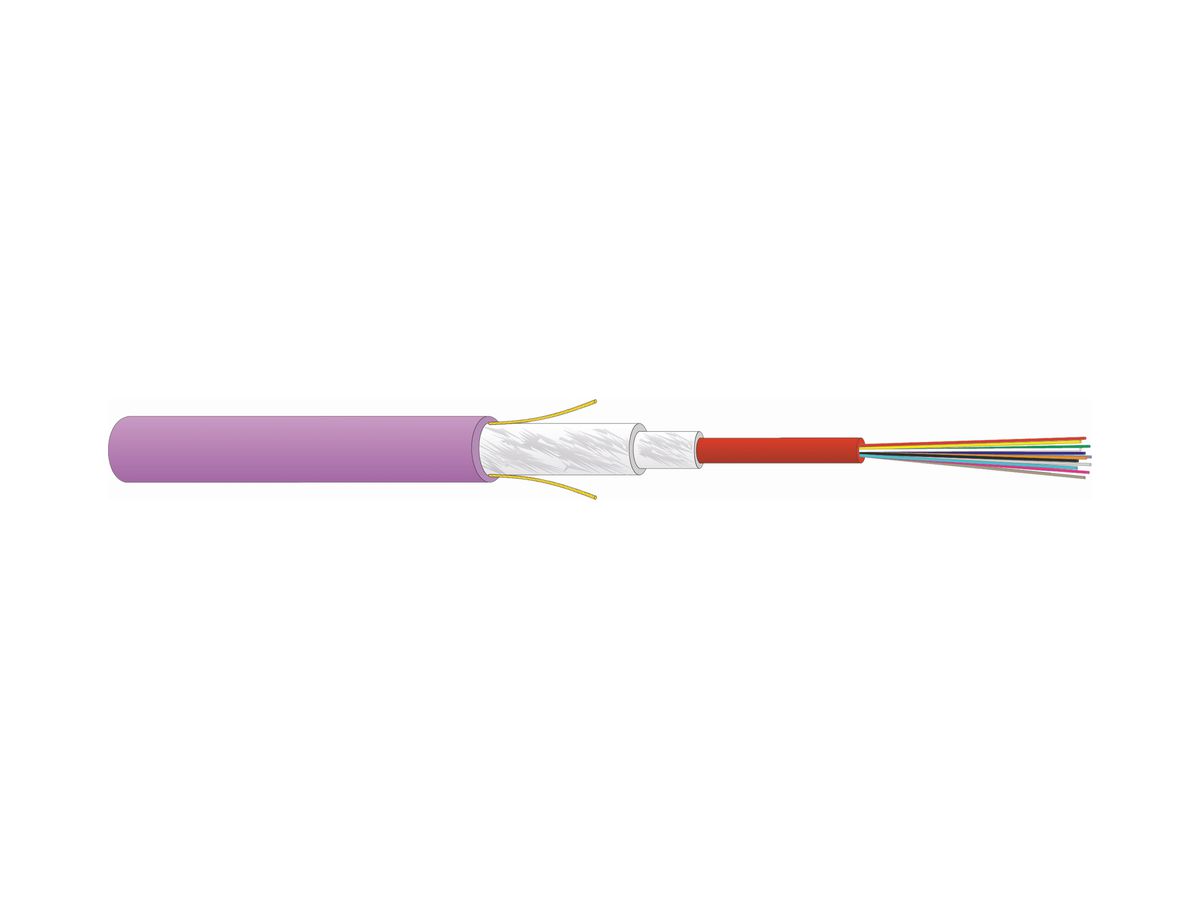 Kabel LWL Universal Dätwyler Dca 1×12 G50/125 µm MM OM4 violett
