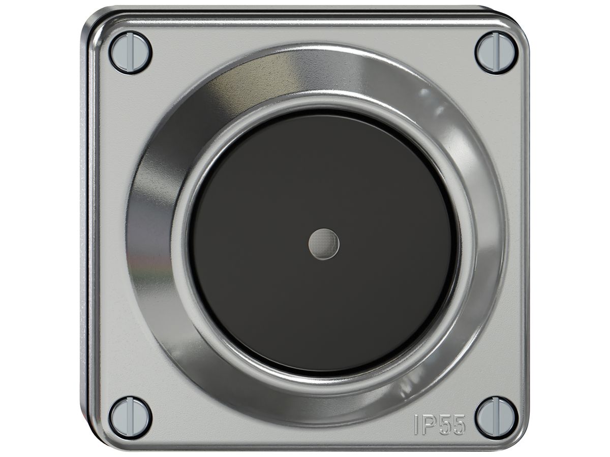UP-Leuchtdrucktaster ELEMENT 1P 1Ö 1S 16A 250V Aluminium