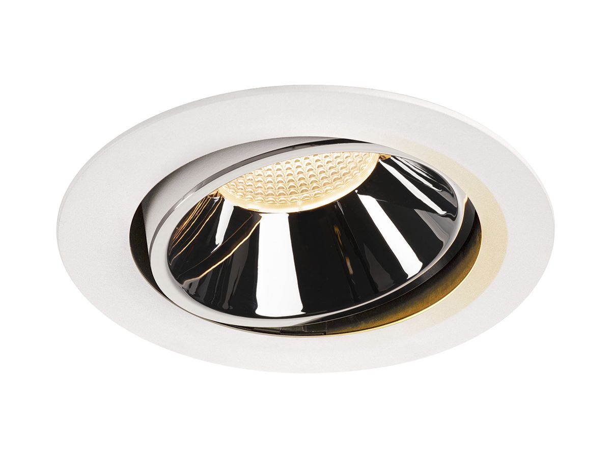 LED-Downlight SLV NUMINOS MOVE XL 37.4W 3400lm 2700K 20° DIM Ø190×118mm ws/Cr