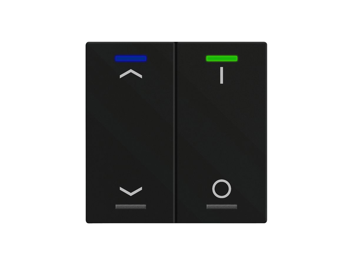 EB-Taster KNX RGBW MDT BE-TAL600216.C1 2T/4B schwarz matt "Jalousie"-"I/O"