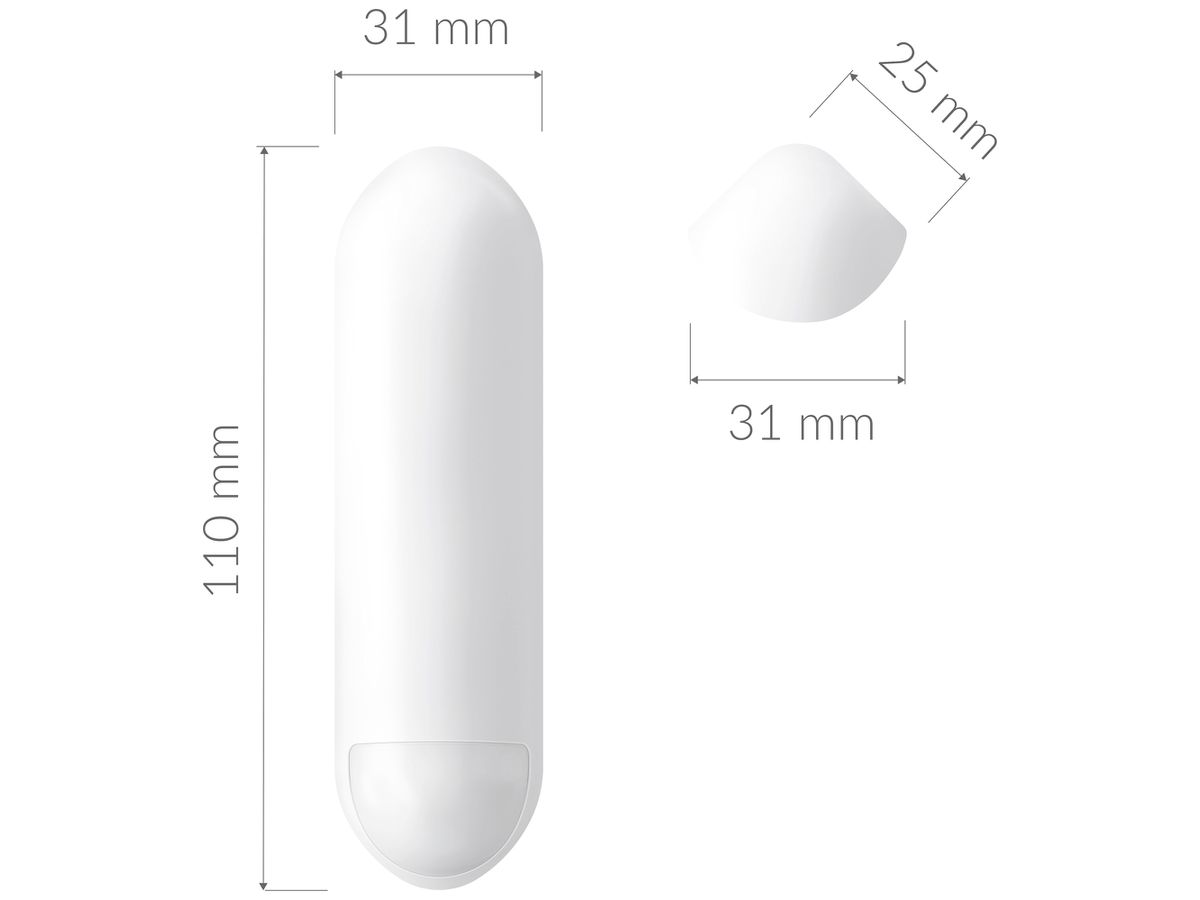 AP-RF-Bewegungsmelder Plejd WMS-01 90° ≤7m batteriebetrieben Bluetooth weiss