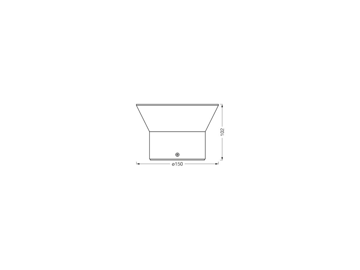 LED-Wandleuchte LEDVANCE SMART+ Eclipse 10W 250lm 3000K RGBW IP44 DIM Edelstahl