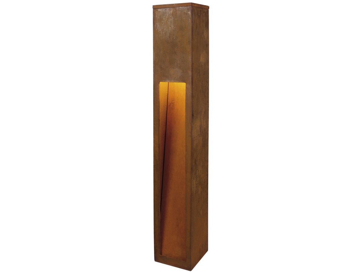 LED-Standleuchte SLV RUSTY 80 SLOT, 8.6W 430lm 3000K IP55 Eisen gerostet