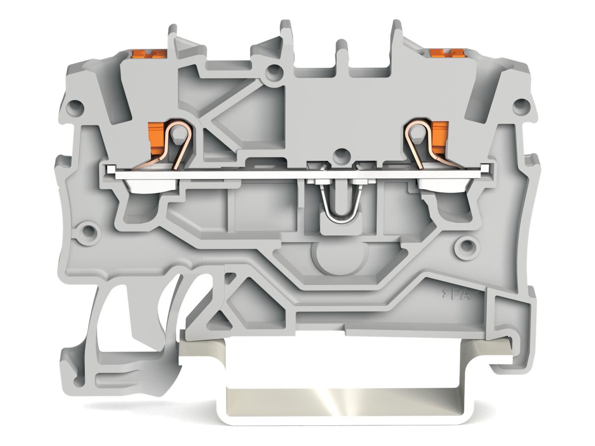 Durchgangsklemme WAGO TOPJOB-S 1mm² 2L grau Serie 2200