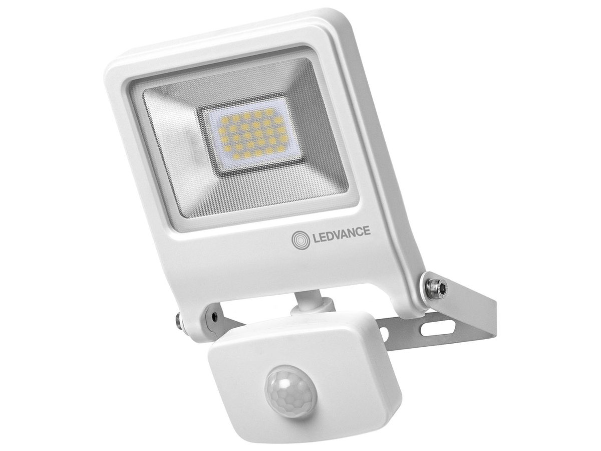 LED-Strahler LDV ENDURA FLOOD SENSOR 20W 1700lm 3000K weiss IP44