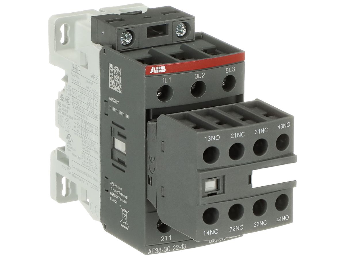 EB-Schütz ABB AF38 100…250VAC 100…250VDC 3NO 50A 690V Schraub