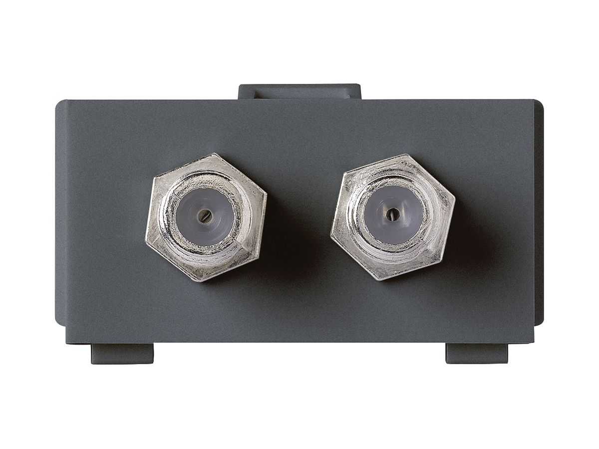 Multimedia-Modul kallysto M3 mit 2×F-Verbinder anthrazit