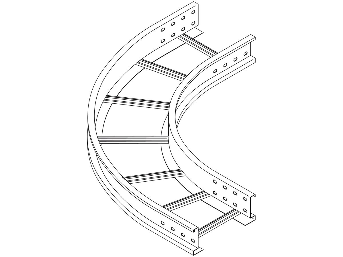 Bogen Lanz 90° für Weitspann-Multibahn 200×110mm ZMA