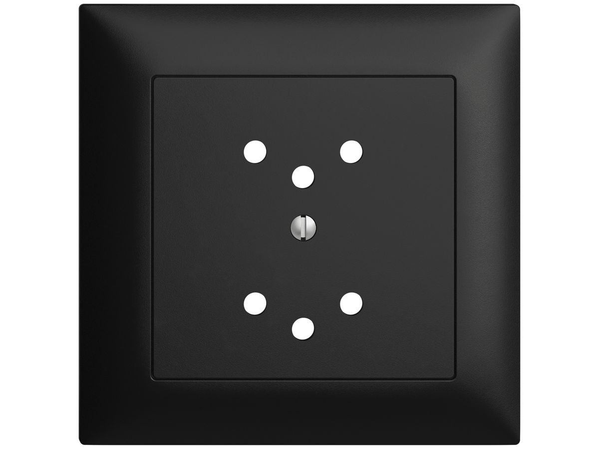 Frontset EDIZIOdue schwarz 88×88mm 2×T12