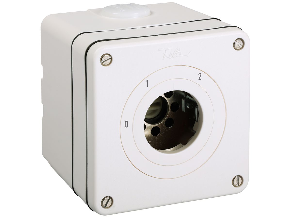 AP-Schlüsselschalter AWAG NEVO Stufenschalter 1-polig 20A 690V 87×87×88mm weiss