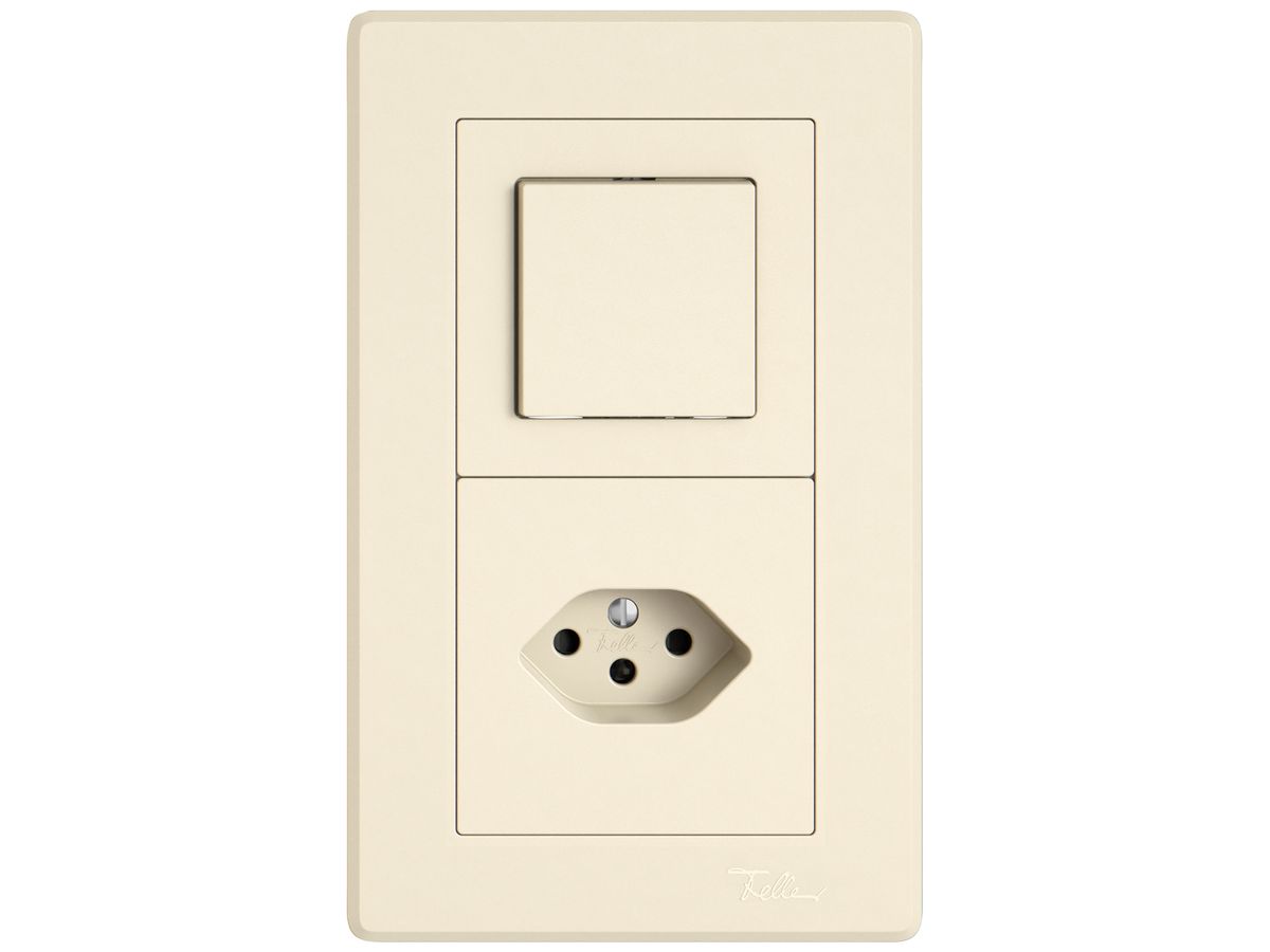 UP-Kombination EDIZIO.liv SNAPFIX® 2×1 156×96mm Schema 3/1L+1×T13 crema