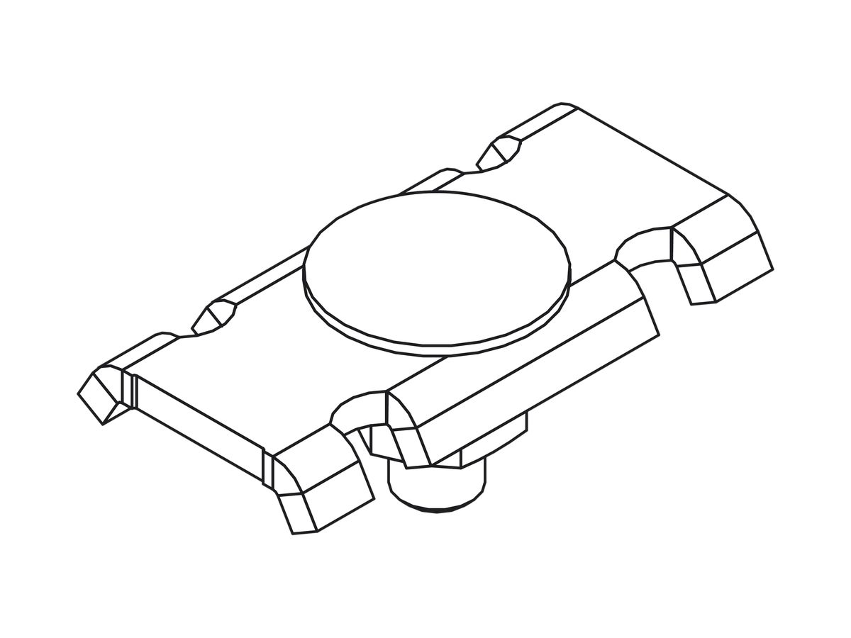 Klemmstück 40×21 mm für MB, KP, WSMB an Ausleger gvz